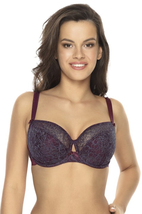 Biustonosz Soft Biustonosz Semi-Soft Model 1072 Liv Granatowy Ażur - Gaia Biustonosz Soft Biustonosz Semi-Soft Model 1072 Liv Granatowy Ażur - Gaia