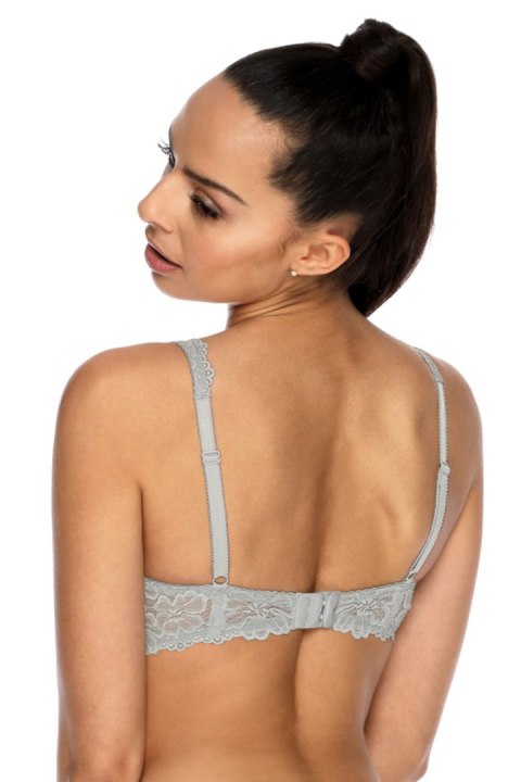 Biustonosz push up Biustonosz Usztywniany Model 053/22 Carmela Light Grey - Mat Biustonosz push up Biustonosz Usztywniany Model 053/22 Carmela Light Grey - Mat