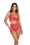 Pas do pończoch Model V-9552 Summer Love Red Truskawka - Axami