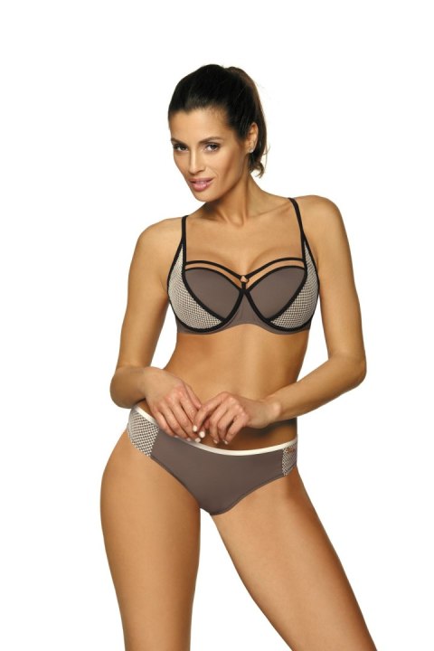 Kostium dwuczęściowy Kostium Kąpielowy Model Charlotte Dark Taupe M-495 Mokka - Marko Kostium dwuczęściowy Kostium Kąpielowy Model Charlotte Dark Taupe M-495 Mokka - Marko