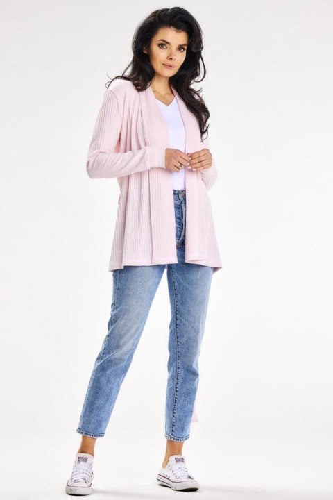 Sweter Kardigan Model A655 Powder Pink - awama Sweter Kardigan Model A655 Powder Pink - awama