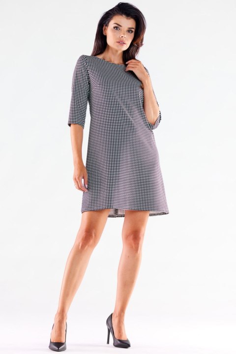 Sukienka Model A521 Houndstooth - awama Sukienka Model A521 Houndstooth - awama