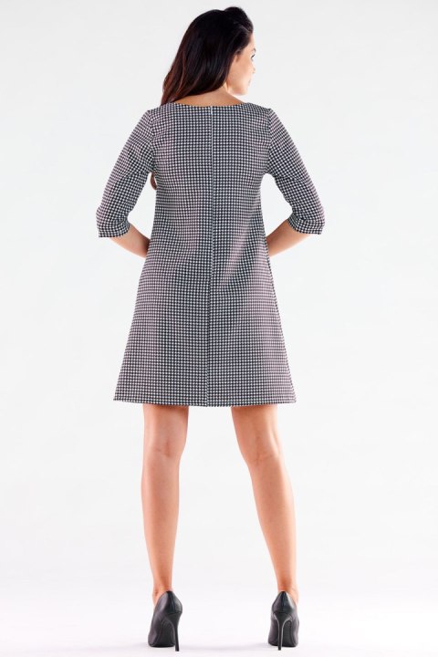 Sukienka Model A521 Houndstooth - awama Sukienka Model A521 Houndstooth - awama