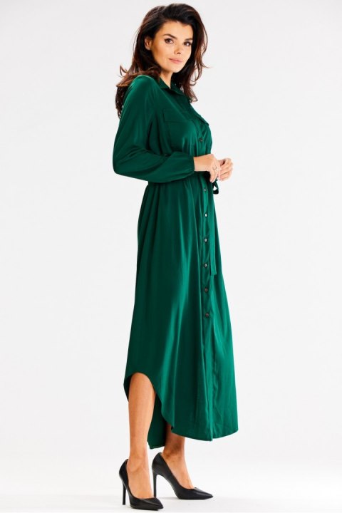 Sukienka Model A601 Bottle Green - awama Sukienka Model A601 Bottle Green - awama