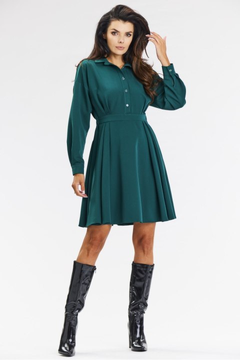 Sukienka Model A668 Bottle Green - awama Sukienka Model A668 Bottle Green - awama