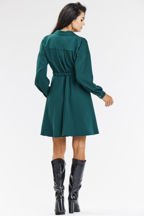 Sukienka Model A668 Bottle Green - awama Sukienka Model A668 Bottle Green - awama