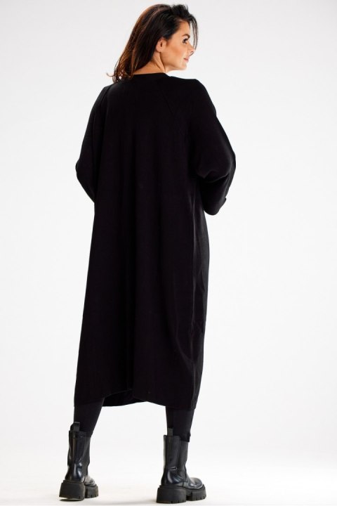 Sweter Kardigan Model A617 Black - awama Sweter Kardigan Model A617 Black - awama