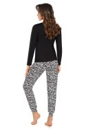 Piżama Damska Model Zebra Long Black - Donna