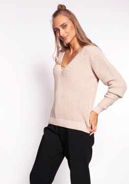 Sweter Damski Model SWE264 Beige - MKM