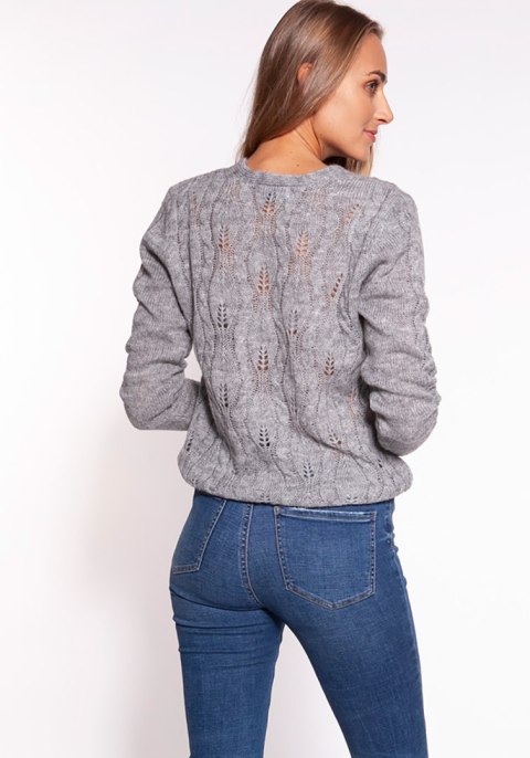 Sweter Damski Model SWE267 Grey - MKM Sweter Damski Model SWE267 Grey - MKM