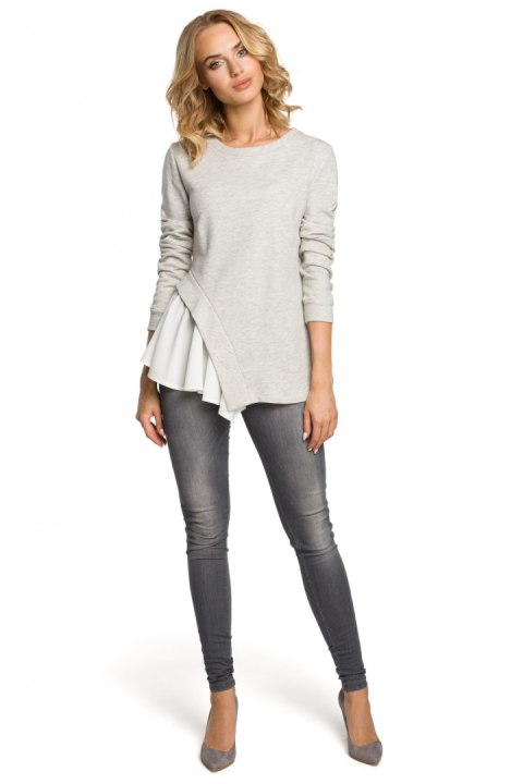 Bluzka Model MOE333 Popiel - Moe Bluzka Model MOE333 Popiel - Moe