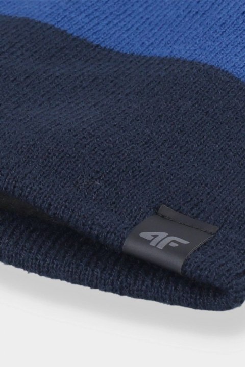 Czapka Męska Model 4FAW23ACAPM305-31S Navy - 4F Czapka Męska Model 4FAW23ACAPM305-31S Navy - 4F