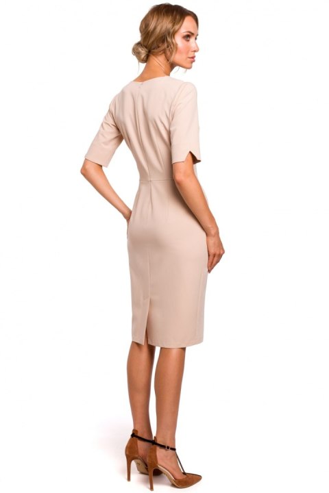 Sukienka Model MOE455 Beige - Moe Sukienka Model MOE455 Beige - Moe