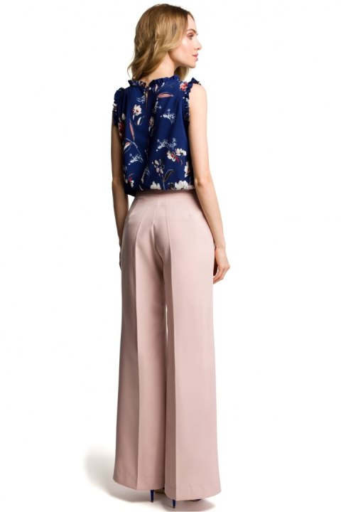Spodnie Damskie Model MOE378 Powder Pink - Moe Spodnie Damskie Model MOE378 Powder Pink - Moe