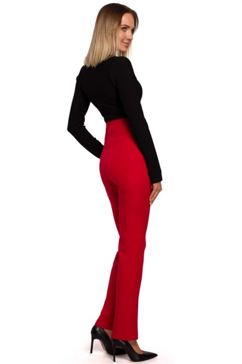 Spodnie Damskie Model MOE530 Red - Moe Spodnie Damskie Model MOE530 Red - Moe
