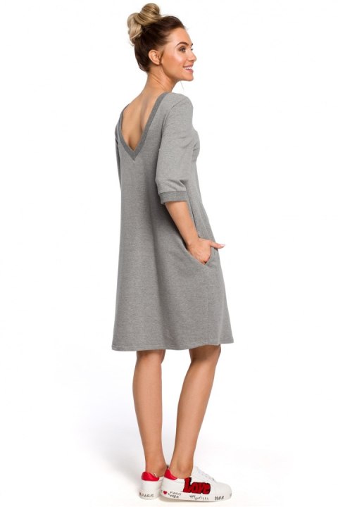Sukienka Model MOE417 Grey - Moe Sukienka Model MOE417 Grey - Moe