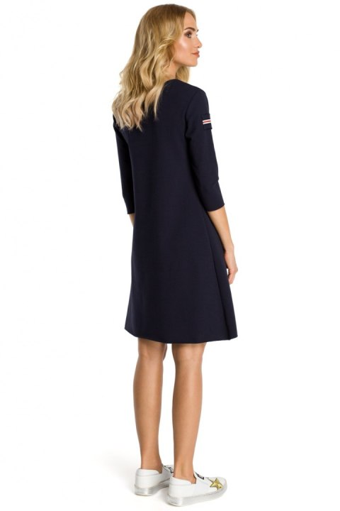 Sukienka Model MOE343 Navy - Moe Sukienka Model MOE343 Navy - Moe