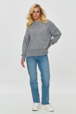 Sweter Damski Model S151 Grey Melange - Makadamia