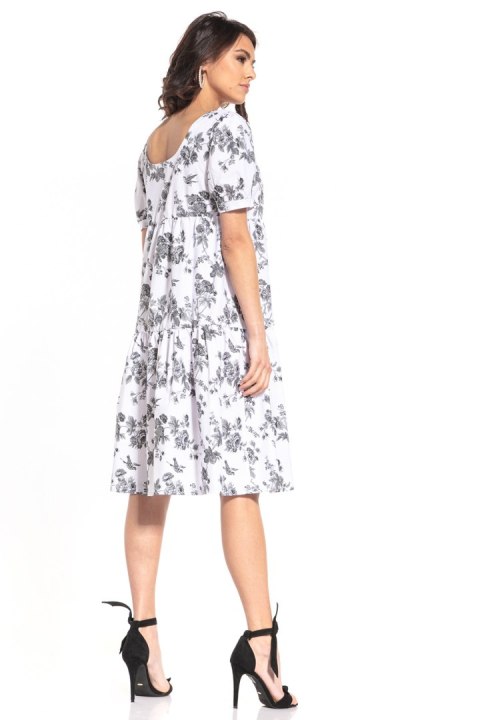Sukienka Model T344/1 Grey Flowers - Tessita Sukienka Model T344/1 Grey Flowers - Tessita