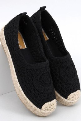 Ażurowe espadryle baleriny DAGONEI BLACK - Inello