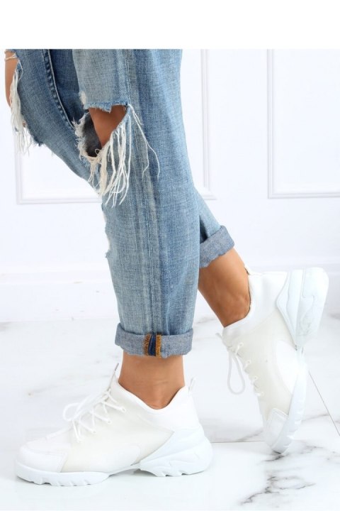 BUTY SPORTOWE BIAŁE LA126P WHITE - Inello BUTY SPORTOWE BIAŁE LA126P WHITE - Inello