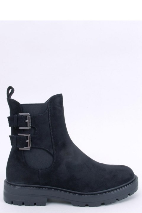 Botki sztyblety zamszowe LANIER BLACK - Inello Botki sztyblety zamszowe LANIER BLACK - Inello