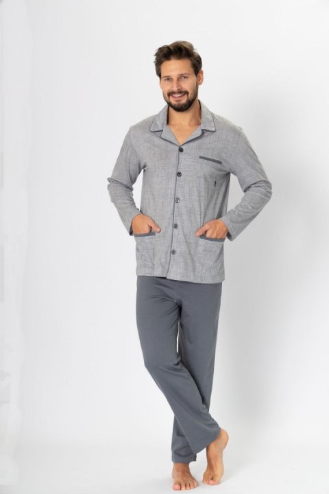 Piżama Męska Model Ambroży 196 Grey Melange - M-Max