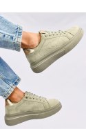 Sneakersy damskie pastelowe AKINS GREEN - Inello