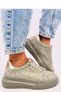 Sneakersy damskie pastelowe AKINS GREEN - Inello