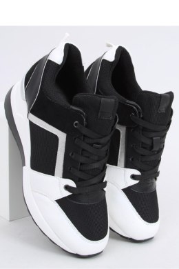 Sneakersy na koturnie pandy DIEGO BLACK/WHITE - Inello