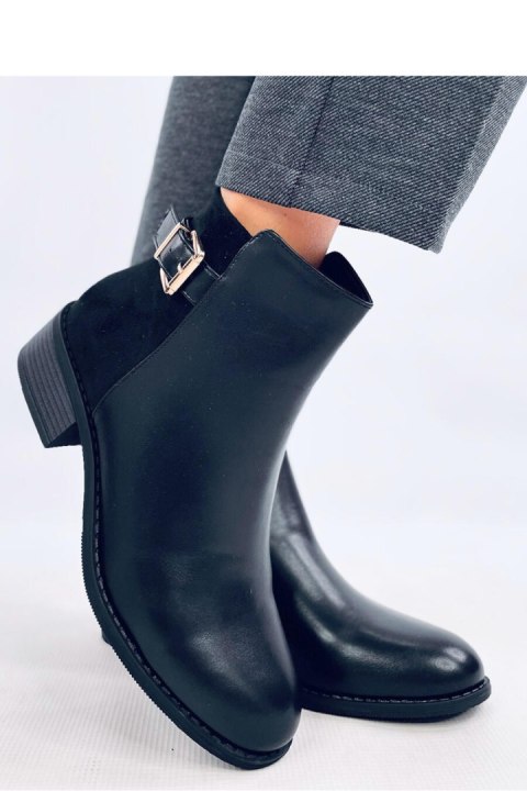 Sztyblety damskie licowo-zamszowe GAMMES BLACK - Inello Sztyblety damskie licowo-zamszowe GAMMES BLACK - Inello