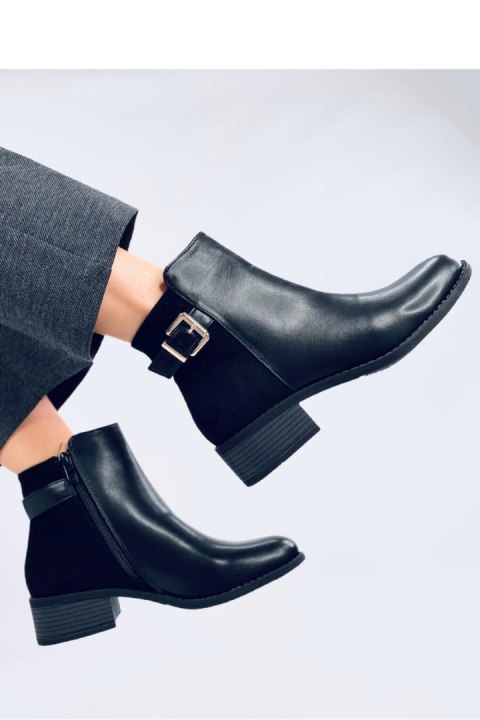 Sztyblety damskie licowo-zamszowe GAMMES BLACK - Inello Sztyblety damskie licowo-zamszowe GAMMES BLACK - Inello