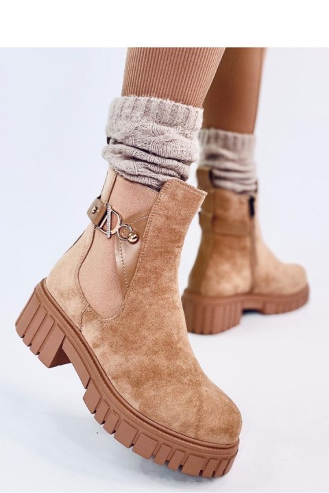 Sztyblety na platformie ERROL BEIGE - Inello Sztyblety na platformie ERROL BEIGE - Inello