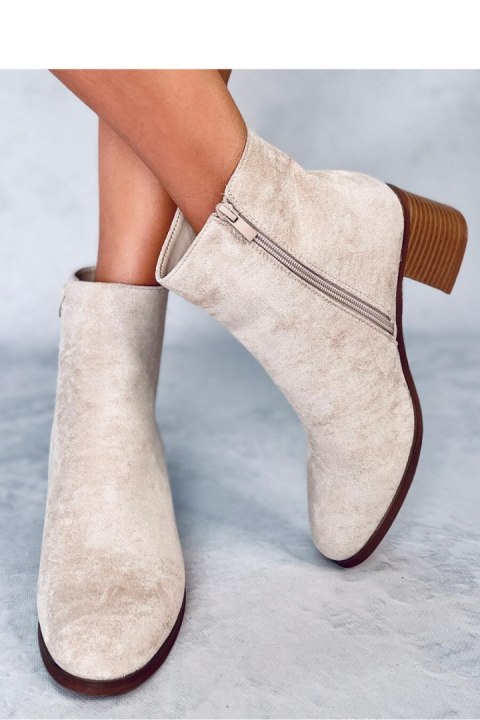 Botki na obcasie klasyczne ANNIE BEIGE - Inello Botki na obcasie klasyczne ANNIE BEIGE - Inello