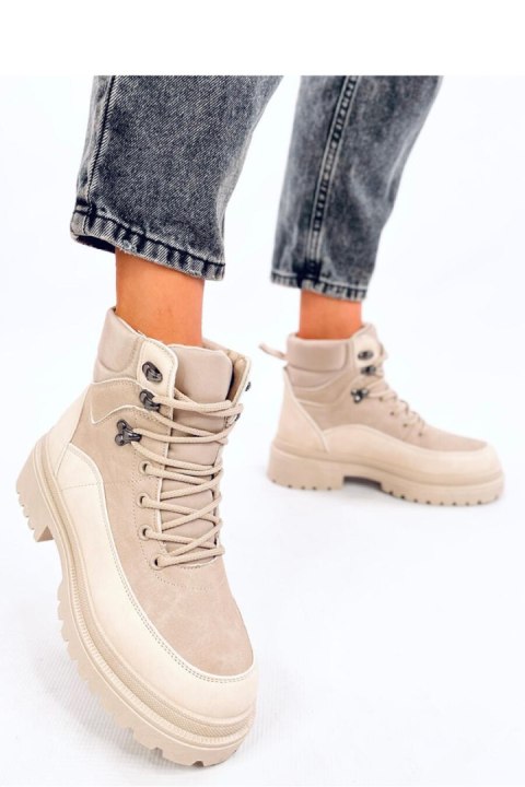 Botki traperki MATHEN BEIGE - Inello Botki traperki MATHEN BEIGE - Inello