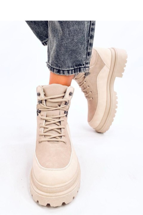 Botki traperki MATHEN BEIGE - Inello Botki traperki MATHEN BEIGE - Inello