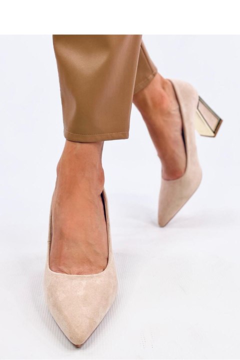 Czółenka na geometrycznym obcasie CONSTIE BEIGE - Inello Czółenka na geometrycznym obcasie CONSTIE BEIGE - Inello