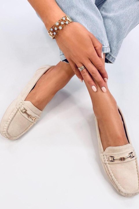 Mokasyny damskie zamszowe SOURD BEIGE - Inello Mokasyny damskie zamszowe SOURD BEIGE - Inello