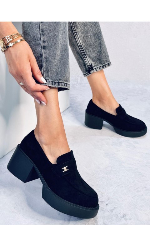 Mokasyny na obcasie CONIFF BLACK - Inello Mokasyny na obcasie CONIFF BLACK - Inello