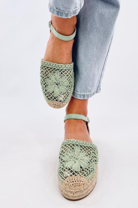 Sandałki ażurowe espadryle PREMAT GREEN - Inello Sandałki ażurowe espadryle PREMAT GREEN - Inello