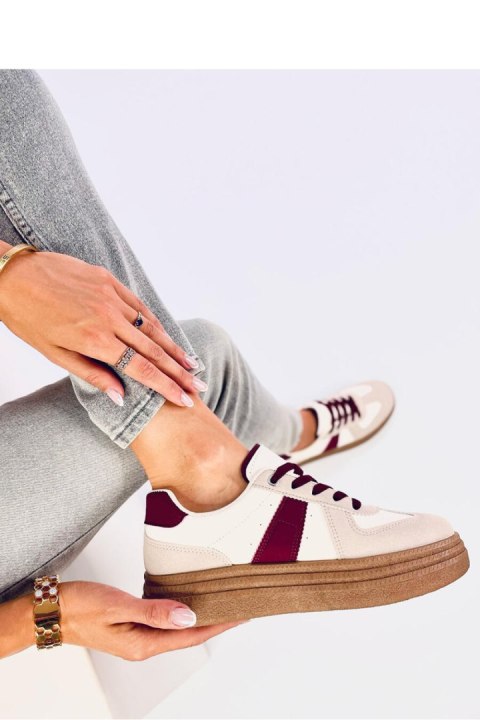 Sneakersy damskie MELBA WINE - Inello Sneakersy damskie MELBA WINE - Inello