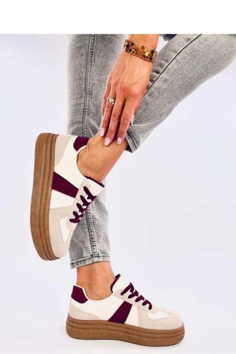 Sneakersy damskie MELBA WINE - Inello Sneakersy damskie MELBA WINE - Inello