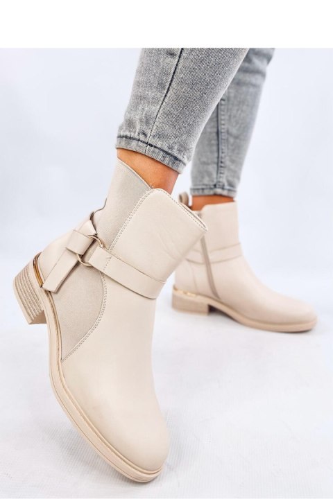 Sztyblety damskie licowe AVERILL BEIGE - Inello Sztyblety damskie licowe AVERILL BEIGE - Inello