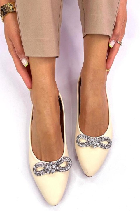 Baleriny z cyrkoniami DUVALL BEIGE - Inello Baleriny z cyrkoniami DUVALL BEIGE - Inello