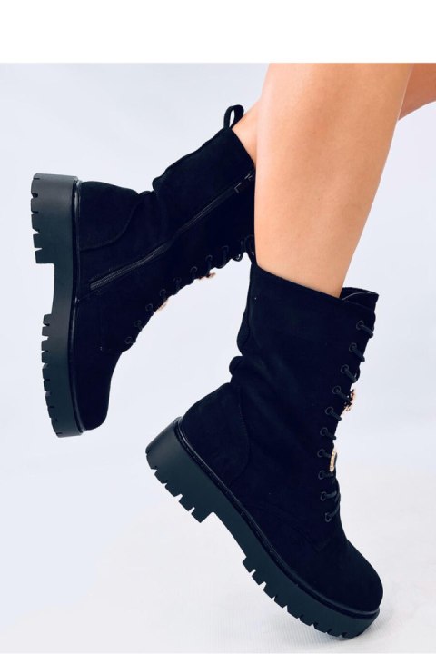 Botki glany sznurowane z muchą CENTRO BLACK - Inello Botki glany sznurowane z muchą CENTRO BLACK - Inello