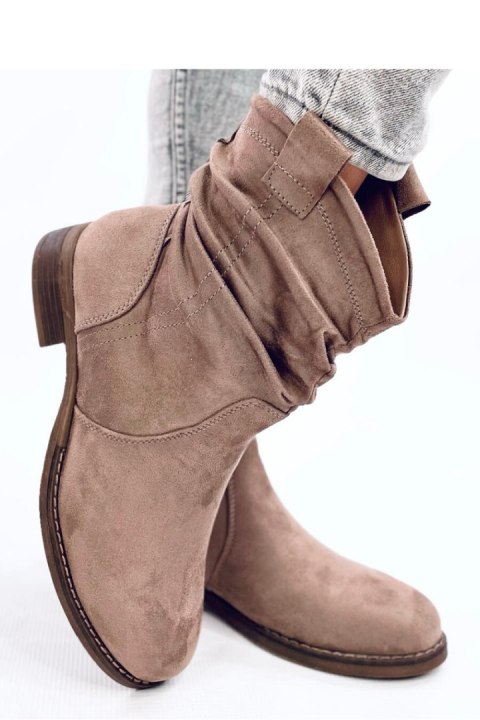 Botki płaskie klasyczne WONGER KHAKI - Inello Botki płaskie klasyczne WONGER KHAKI - Inello
