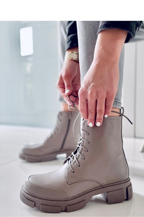Botki sznurowane COLEY OLIVE - Inello Botki sznurowane COLEY OLIVE - Inello