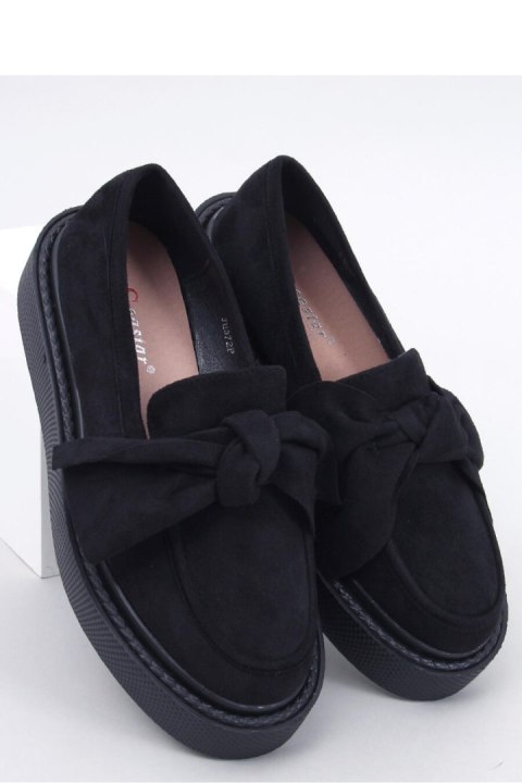 Mokasyny zamszowe z kokardą TEMPELTON BLACK - Inello Mokasyny zamszowe z kokardą TEMPELTON BLACK - Inello