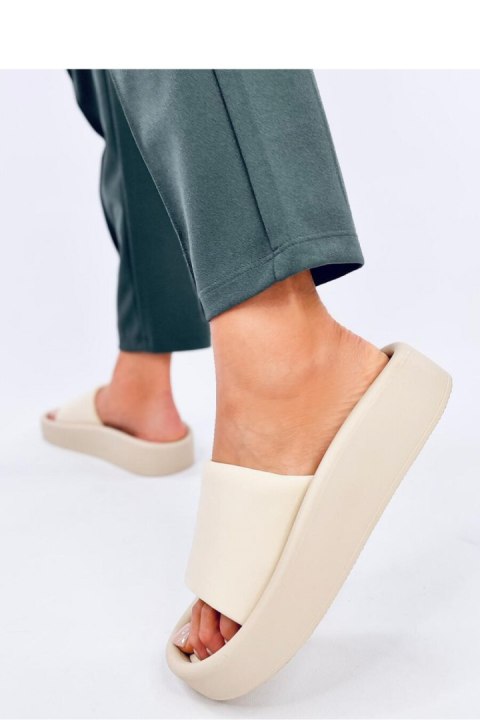 Sandał Miękkie klapki damskie FONTES BEIGE - Inello Sandał Miękkie klapki damskie FONTES BEIGE - Inello