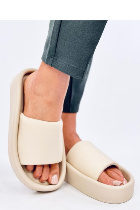 Sandał Miękkie klapki damskie FONTES BEIGE - Inello Sandał Miękkie klapki damskie FONTES BEIGE - Inello